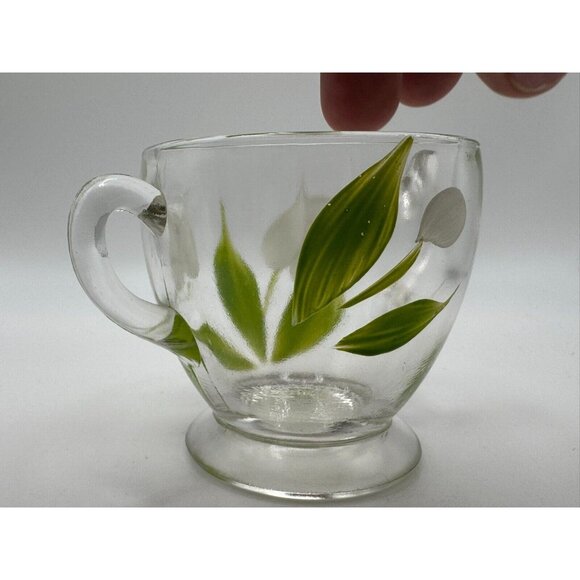 Vintage Bartlett Collins Sugar Bowl White Tulips Flowers Gay Fad 50s Vintage - Picture 2 of 5